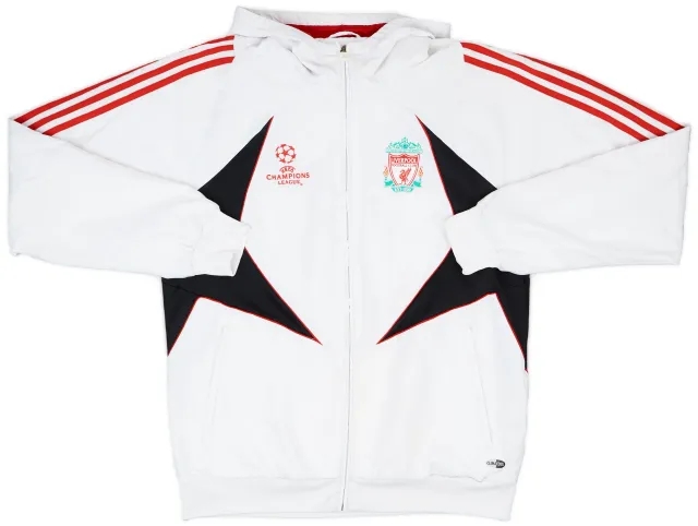 2007-08 Liverpool adidas CL Hooded Track Jacket - 7/10 - (L)