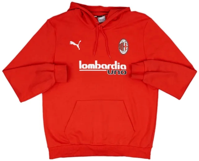 2021-22 AC Milan Puma Hooded Sweat Top - 9/10 - (L)