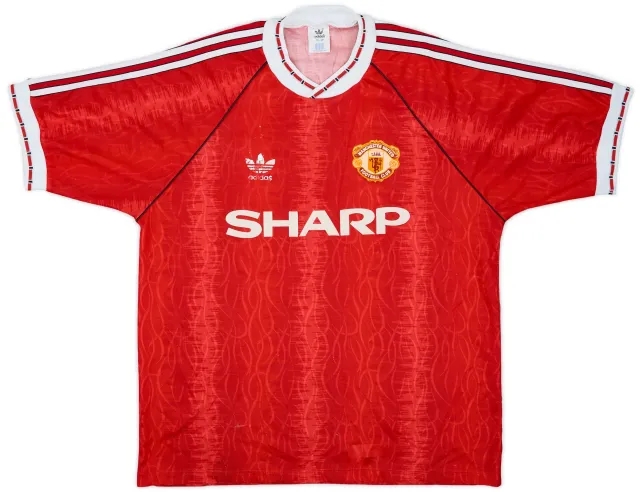 1990-92 Manchester United Home Shirt - 5/10 - (L)