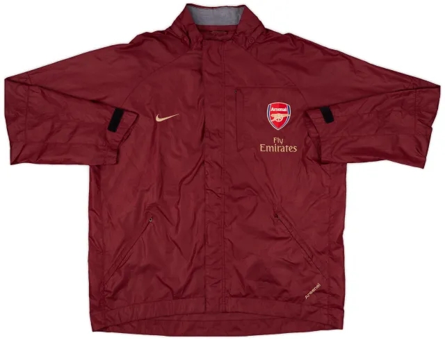 2007-08 Arsenal Nike Hooded Rain Jacket - 9/10 - (XL)