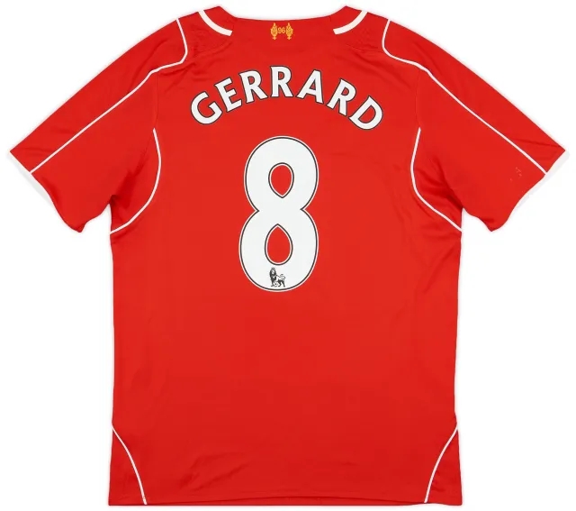2014-15 Liverpool Home Shirt Gerrard #8 - 5/10 - (M)