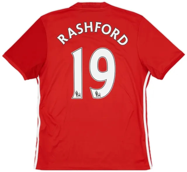 2016-17 Manchester United Home Shirt Rashford #19 - 8/10 - (M)