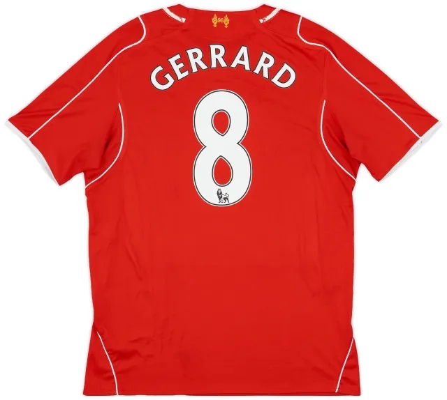 2014-15 Liverpool Home Shirt Gerrard #8 - 5/10 - (L)