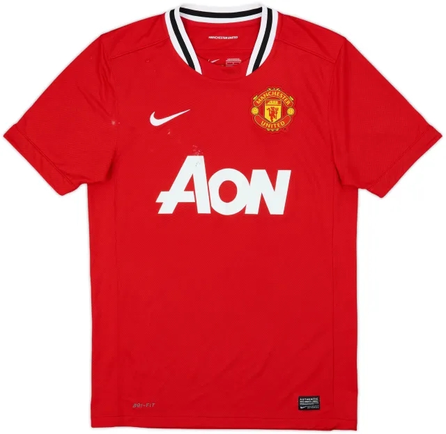 2011-12 Manchester United Home Shirt J.S. Park #13 - 5/10 - (M)