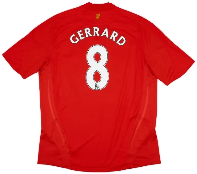 2008-10 Liverpool Home Shirt Gerrard #8 - 3/10 - (XL)