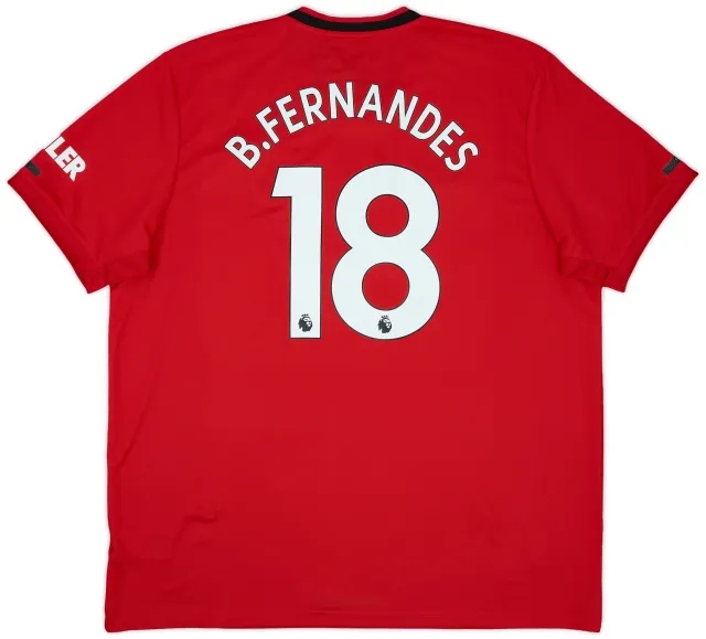 2019-20 Manchester United Home Shirt B.Fernandes #18 (XXL)