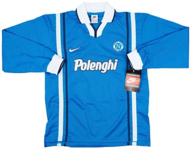 1997-98 Napoli Player Issue Home L/S Shirt (M)
