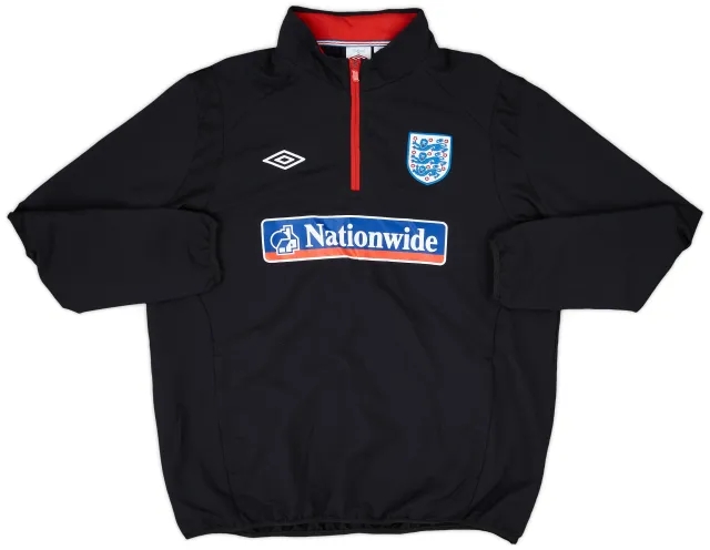 2010-11 England Umbro 1/4 Zip Drill Top - 9/10 - (XXL)