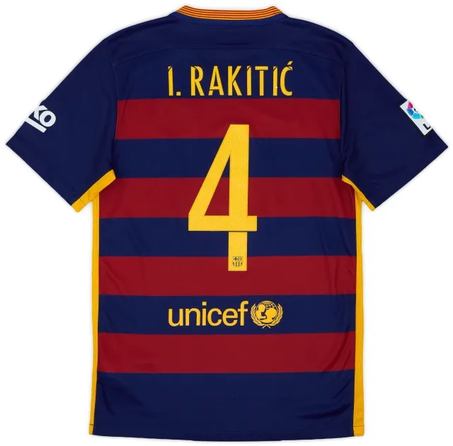 2015-16 Barcelona Home Shirt I. Rakitic #4 - 4/10 - (S)
