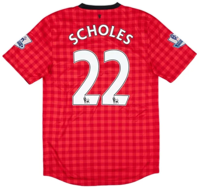 2012-13 Manchester United Home Shirt Scholes #22 - 7/10 - (S)