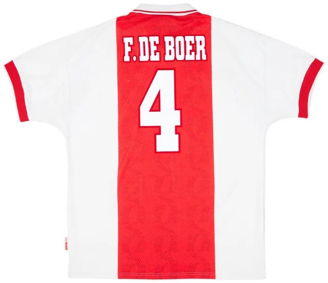 1998-99 Ajax Home Shirt F.De Boer #4 - 7/10 - (L)