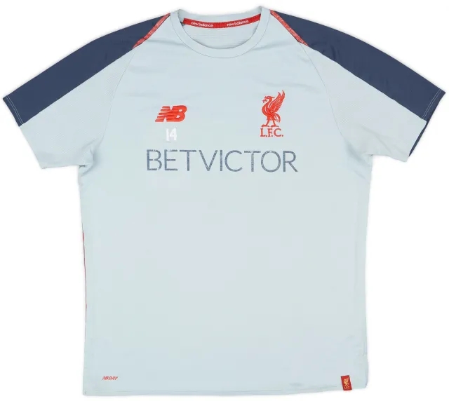 2017-18 Liverpool Player Issue New Balance Training Shirt #14 - 5/10 - (L)