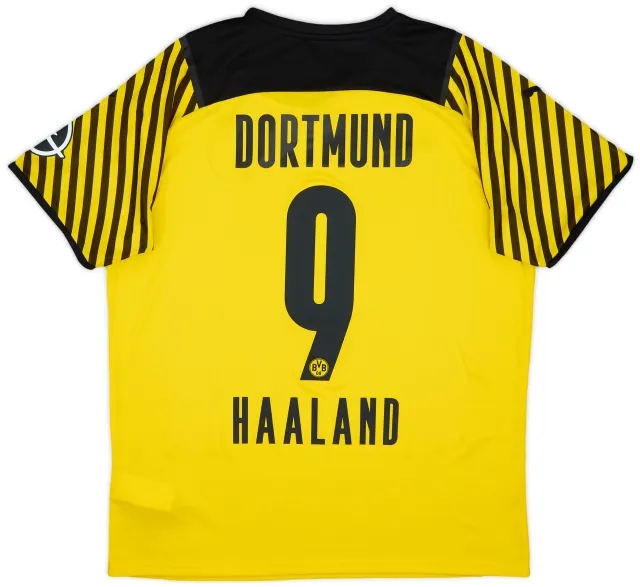 2021-22 Borussia Dortmund Home Shirt Haaland #9 (L)