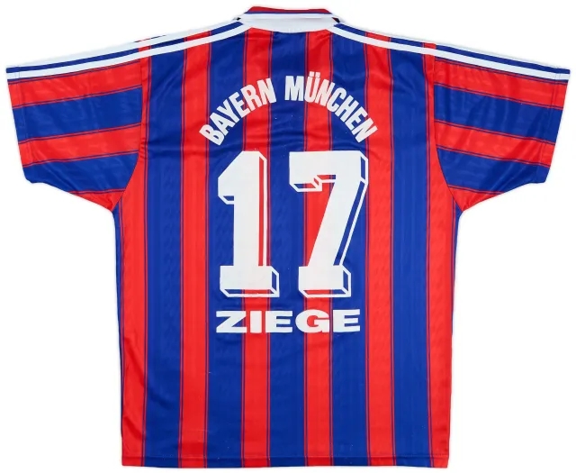 1995-97 Bayern Munich Home Shirt Ziege #17 - 8/10 - (L)