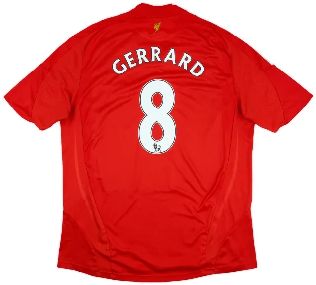 2008-10 Liverpool Home Shirt Gerrard #8 - 7/10 - (XL)