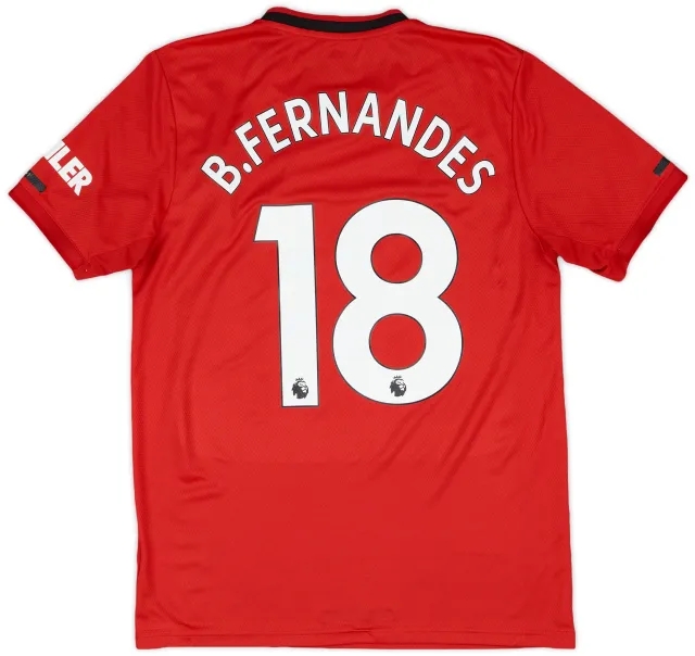 2019-20 Manchester United Home Shirt B. Fernandes #18 - 8/10 - (M)