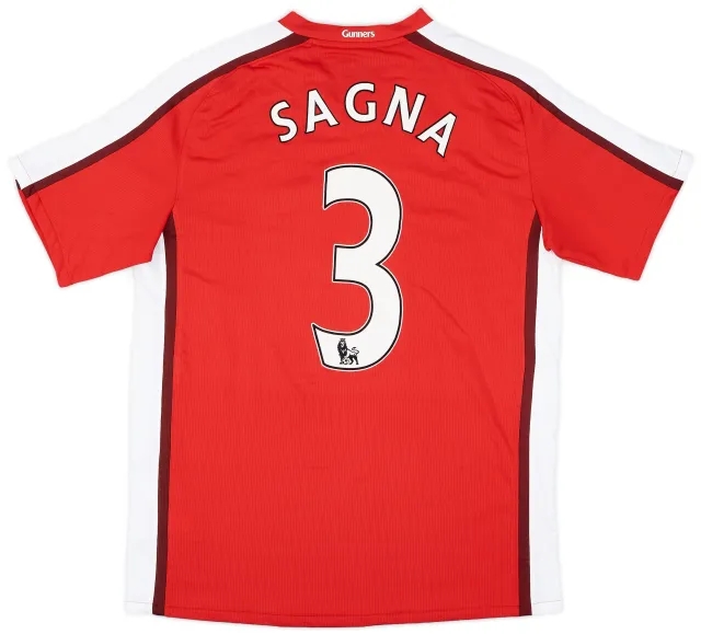 2008-10 Arsenal Home Shirt Sagna #3 - 7/10 - (M)
