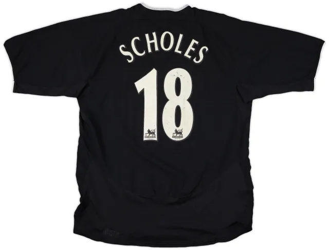 2003-05 Manchester United Away Shirt Scholes #18 - 5/10 - (L)