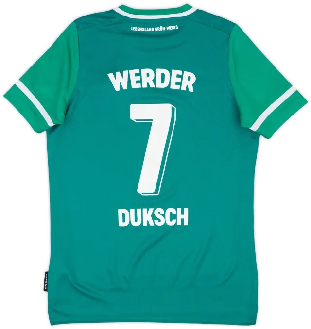 2021-22 Werder Bremen Home Shirt Duksch #7 - 8/10 - (XL.Boys)