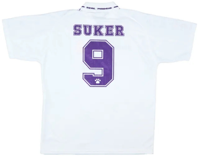 1994-96 Real Madrid Home Shirt Suker #9 - 8/10 - (L)