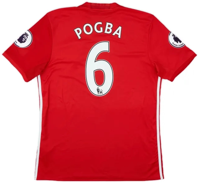 2016-17 Manchester United Home Shirt Pogba #6 - 10/10 - (M)
