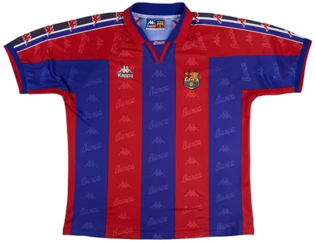 1995-97 Barcelona Home Shirt - 8/10 - (L)