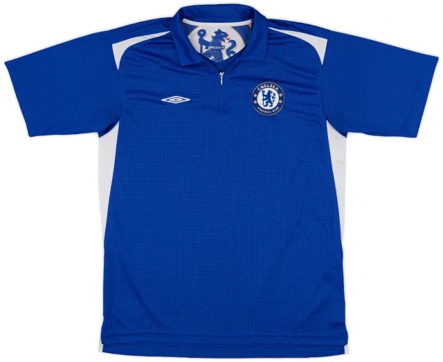2005-06 Chelsea Umbro 1/4 Zip Polo Shirt - 8/10 - (L)
