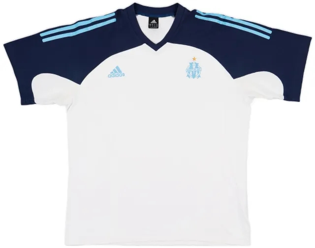 2002-03 Olympique Marseille adidas Cotton Tee - 6/10 - (XXL)