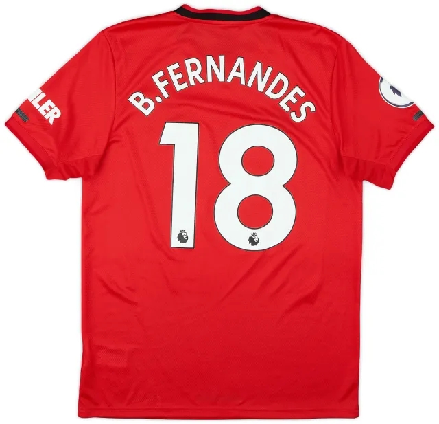 2019-20 Manchester United Home Shirt B.Fernandes #18 - 9/10 - (M)