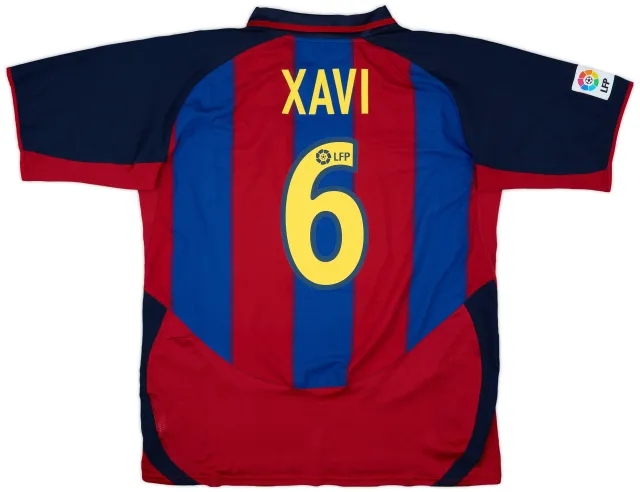 2003-04 Barcelona Home Shirt Xavi #6 - 5/10 - (XL)