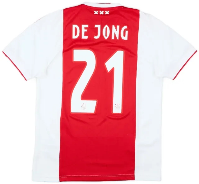 2018-19 Ajax Home Shirt De Jong #21 - 9/10 - (S)