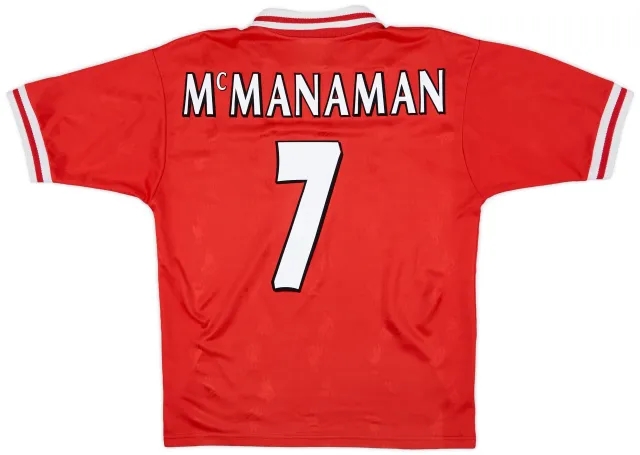 1996-98 Liverpool Home Shirt McManaman #7 - 7/10 - (M)