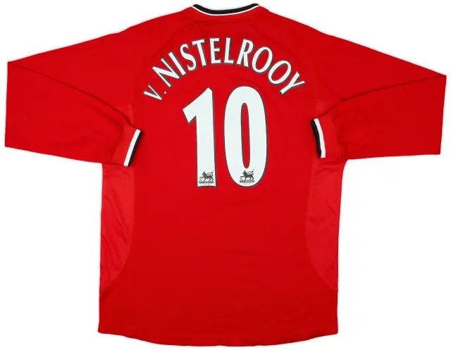 2000-02 Manchester United Home L/S Shirt v.Nistelrooy #10 - 7/10 - (M)