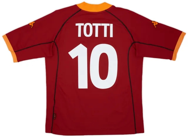 2001-02 Roma Home Shirt Totti #10 - 7/10 - (XXL)