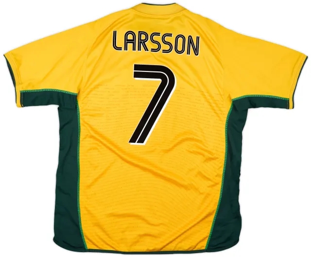 2002-03 Celtic Away Shirt Larsson #7 - 8/10 - (XL)
