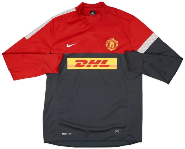 2012-13 Manchester United Authentic Nike Sweat Top - 9/10 - (XL)