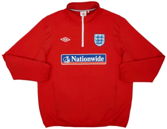 2010-11 England Umbro 1/4 Zip Drill Top - 8/10 - (XL)