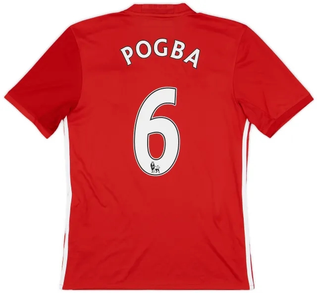 2016-17 Manchester United Home Shirt Pogba #6 - 8/10 - (S)