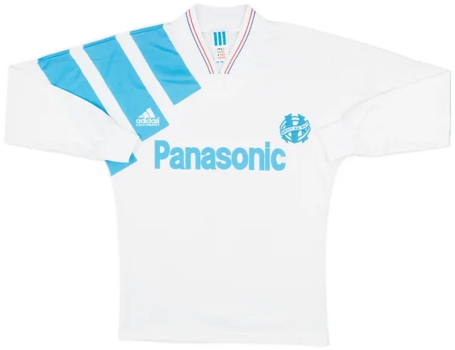 1991-92 Olympique Marseille Home L/S Shirt - 9/10 - (S)