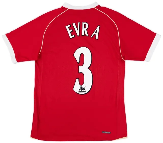 2006-07 Manchester United Home Shirt Evra #3 - 9/10 - (S)
