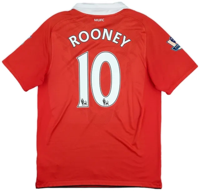 2010-11 Manchester United Home Shirt Rooney #10 - 8/10 - (M)