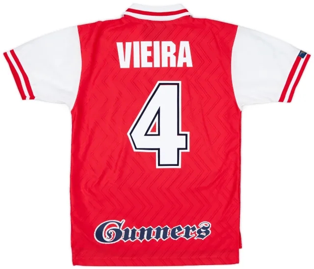 1996-98 Arsenal Home Shirt Vieira #4 - 8/10 - (S)
