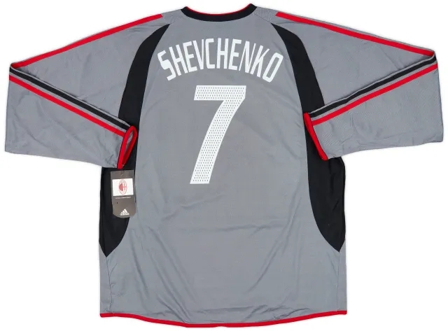 2003-04 AC Milan Player Issue Third L/S Shirt Shevchenko #7 (XL)
