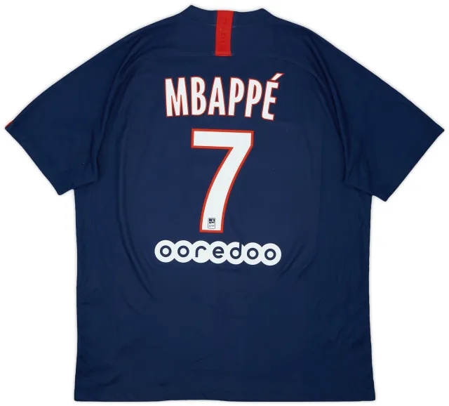 2019-20 Paris Saint-Germain Home Shirt Mbappe #7 - 7/10 - (XL)