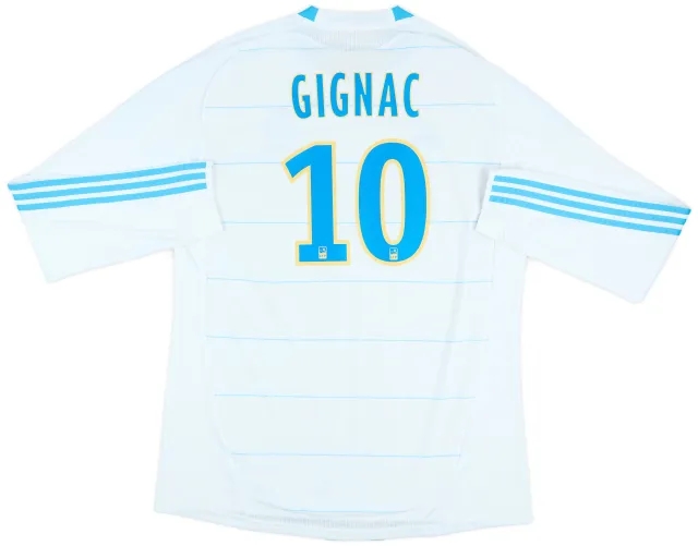2010-11 Olympique Marseille Home L/S Shirt Gignac #10 - 8/10 - (XL)