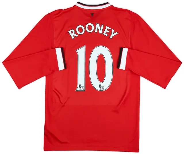 2014-15 Manchester United Home L/S Shirt Rooney #10 - 8/10 - (S)