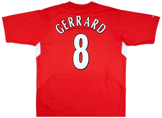 2004-06 Liverpool Home Shirt Gerrard #8 - 4/10 - (XL)