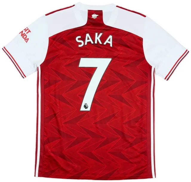 2020-21 Arsenal Home Shirt Saka #7 - 8/10 - (M)