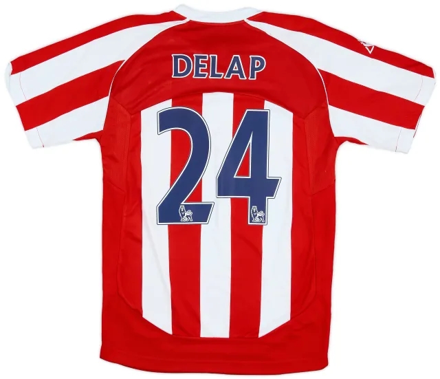 2009-10 Stoke City Home Shirt Delap #24 - 7/10 - (S)