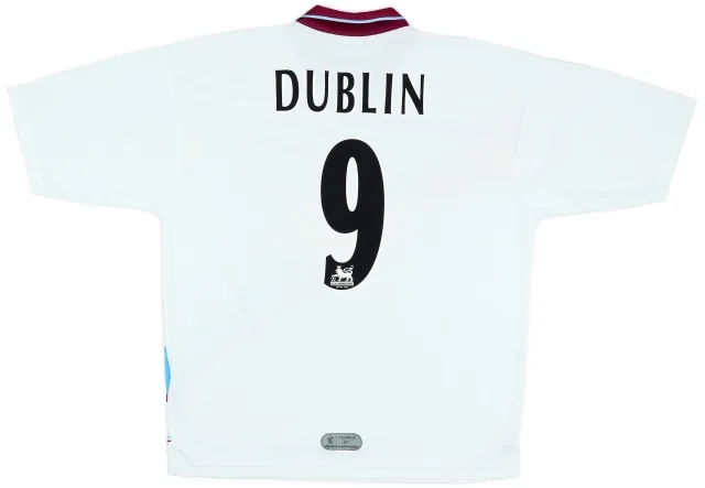 1999-00 Aston Villa Away Shirt Dublin #9 - 7/10 - (L)